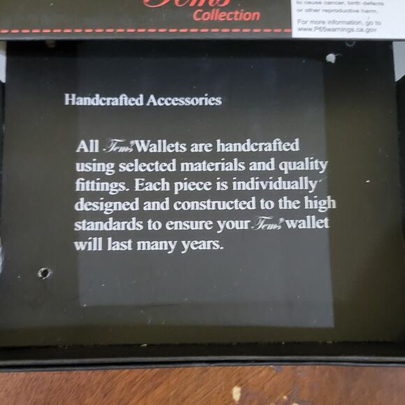 Texas concho mens Wallet Western Short Bifold Ostrich pattern black faux leather - Picture 12 of 13